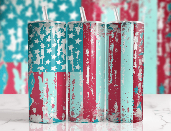 4th of July 20oz Tumbler Wrap