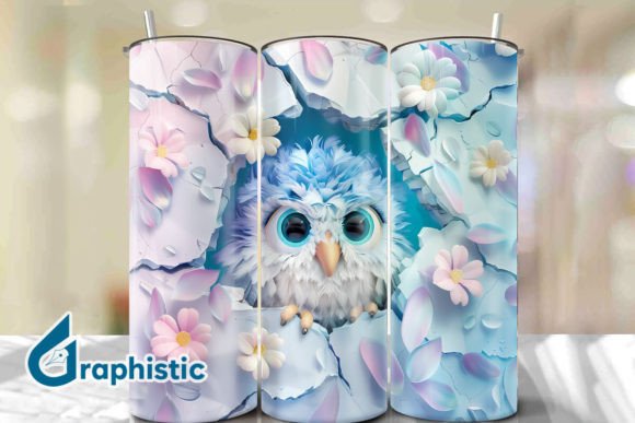 Baby Owl Break Through Tumbler Wrap 22 Graphics & Backgrounds
