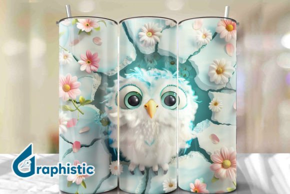 Baby Owl Break Through Tumbler Wrap 24