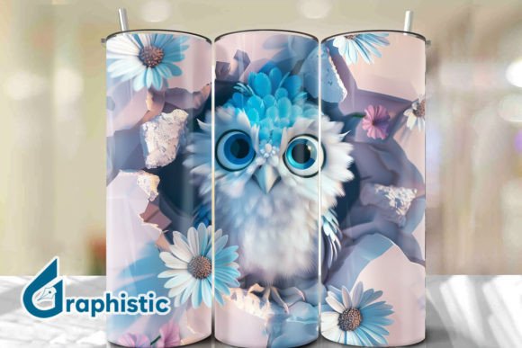 Baby Owl Break Through Tumbler Wrap 28 Graphics & Backgrounds