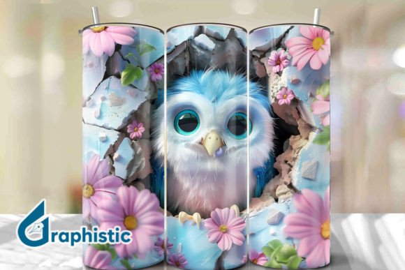 Baby Owl Break Through Tumbler Wrap 29 Graphics & Backgrounds