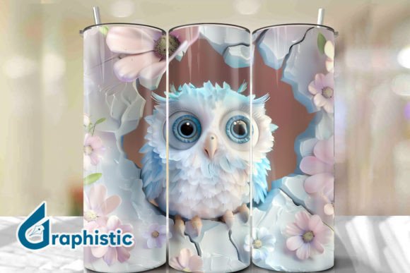 Baby Owl Break Through Tumbler Wrap 32 Graphics & Backgrounds