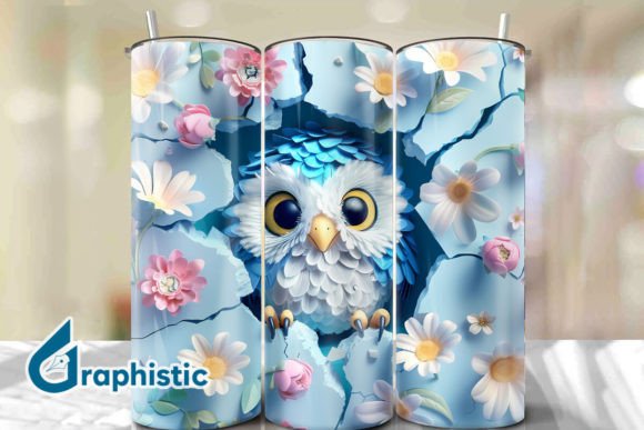 Baby Owl Break Through Tumbler Wrap 35 Graphics & Backgrounds