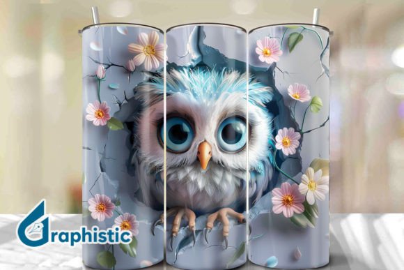 Baby Owl Break Through Tumbler Wrap 36 Graphics & Backgrounds