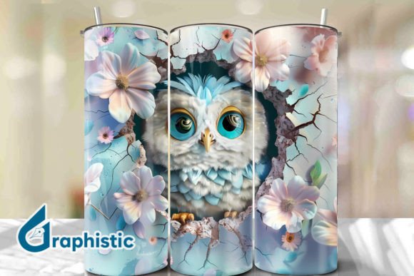 Baby Owl Break Through Tumbler Wrap 37 Graphics & Backgrounds