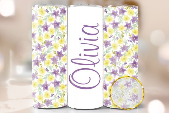 Custom Name Tumbler Wrap Spring Design: Graphics for Crafts