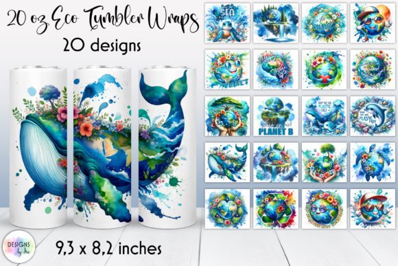 Earth Day Tumbler Wrap Bundle: Graphics for Purpose-Driven Tumbler Wraps