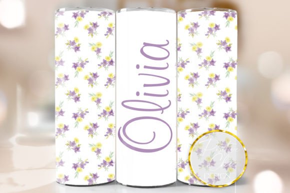 Flowers Tumbler Wrap Floral PNG Design for Crafts & Graphics