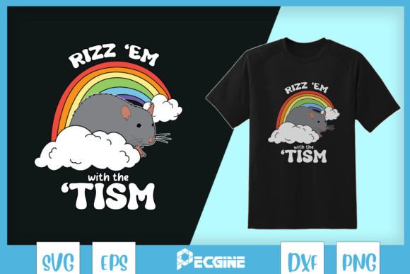 Funny Autism Rizz Em with the Tism SVG Graphics