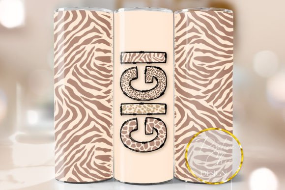 Gigi Animal Print Skinny Tumbler Wrap: Graphics for Crafts & Branding