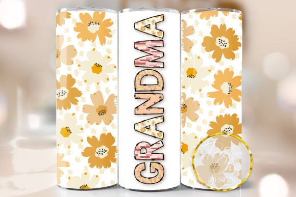 Grandma Floral Tumbler Wrap: Graphics for Crafts & Local Branding