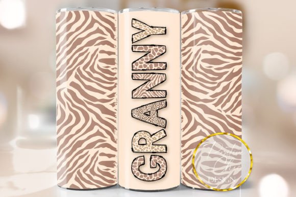 Granny Animal Print Skinny Tumbler Wrap: Graphics for Crafts-Driven Brands