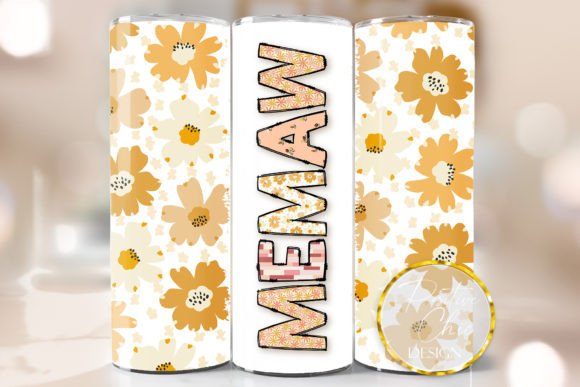 Memaw Floral Tumbler Wrap: Graphics for Crafts & Mother’s Day