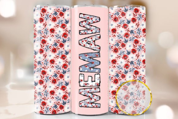 Memaw Tumbler Wrap Floral Sublimation: Graphics for Crafts