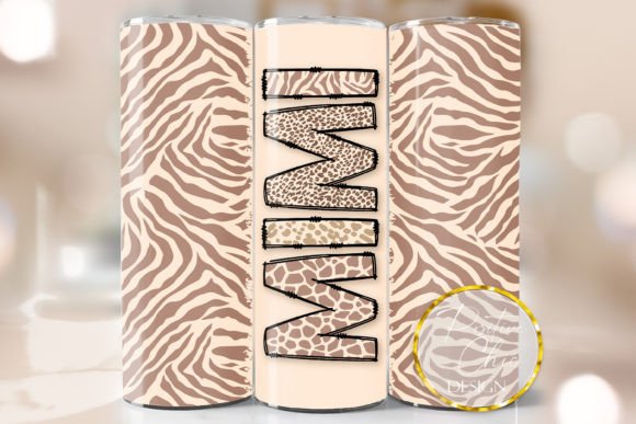Mimi Animal Print Skinny Tumbler Wrap: Graphics for Crafts & Content