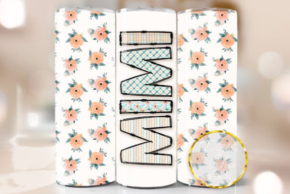 Mimi Floral Tumbler Wrap Flowers Design: Graphics for Crafts-Driven Brands