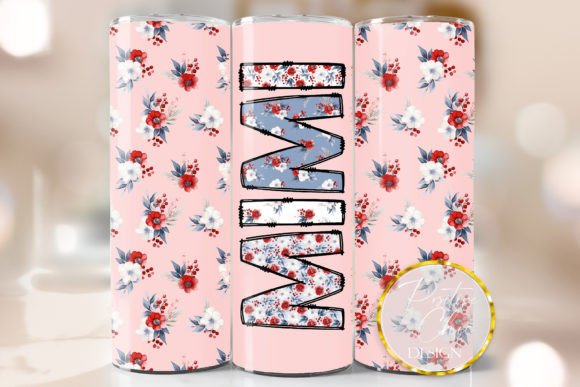 Mimi Floral Tumbler Wrap: Graphics for Crafts & Branding