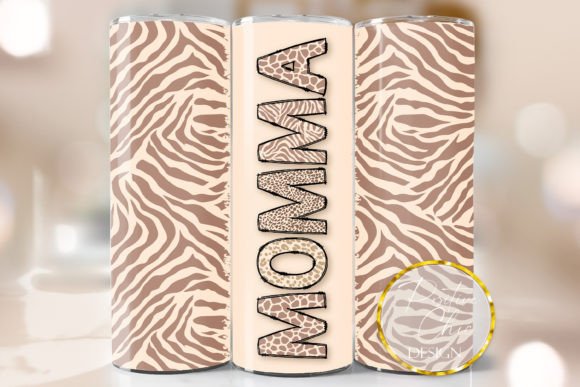 Momma Animal Print Skinny Tumbler Wrap: Graphics for Crafts
