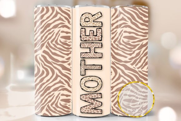Mother Animal Print Skinny Tumbler Wrap