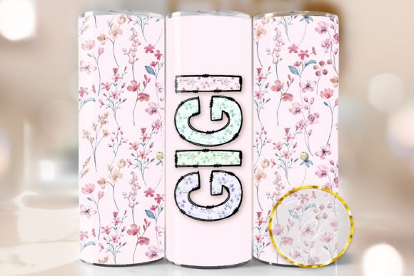 Mothers Day PNG 20oz Tumbler Wrap Gigi