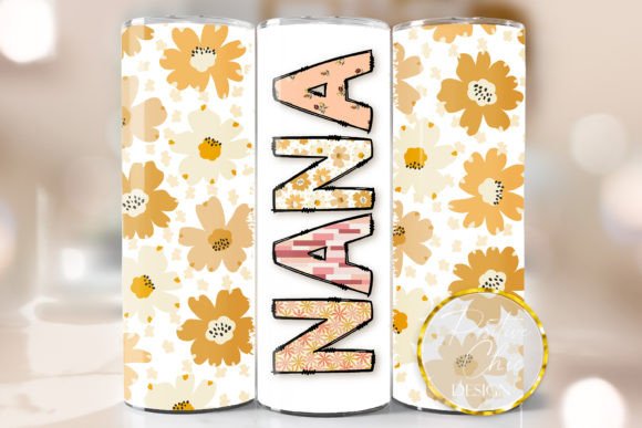 Nana Floral Tumbler Wrap: Graphics for Crafts & Mother’s Day