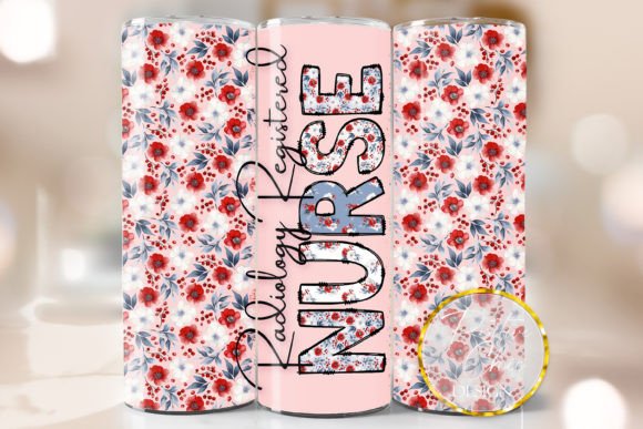 Radiology Nurse Tumbler Wrap PNG Design for Crafts & Graphics