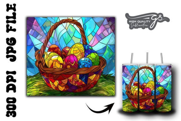 Stained Glass Easter Egg Tumbler Wrap 29 Graphics