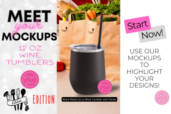 Wine Tumbler Mock Up: Graphics for Mugs Amp Publishing